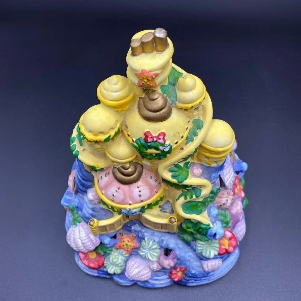 Disney Ceramic Table Night Light Lamp Mermaid Under The Sea Sandcastle City